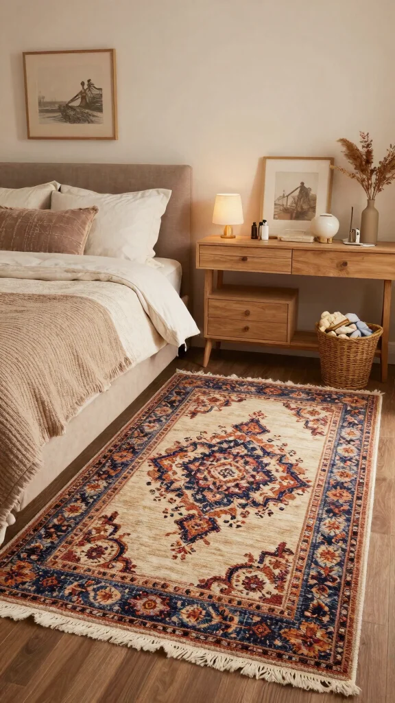14 Bedroom Rug Ideas That Anchor the Bed and Define the Space - 14. Custom-Made Rugs for Personalized Style 1