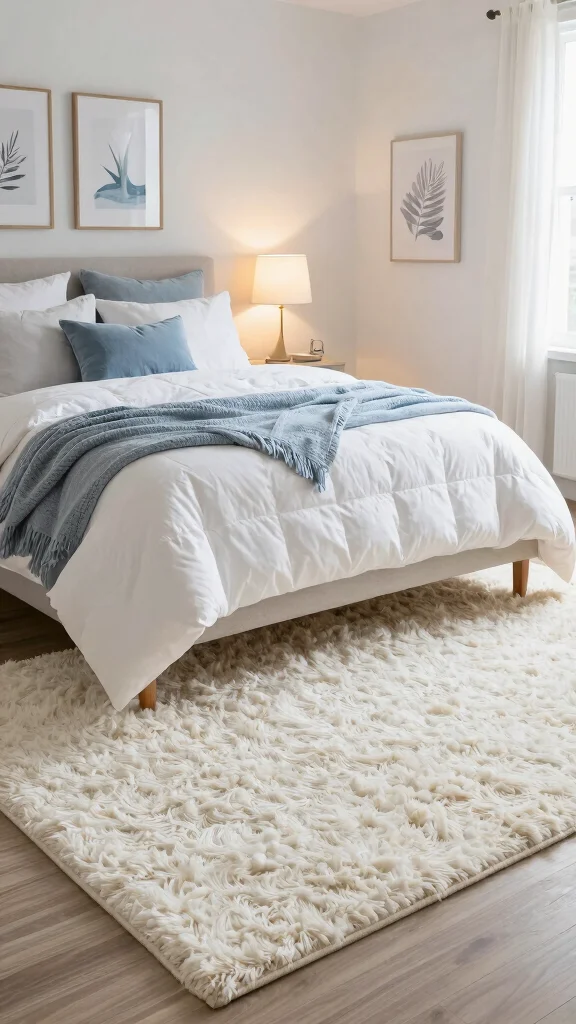 14 Bedroom Rug Ideas That Anchor the Bed and Define the Space - 2. Organic Cotton Comfort 1