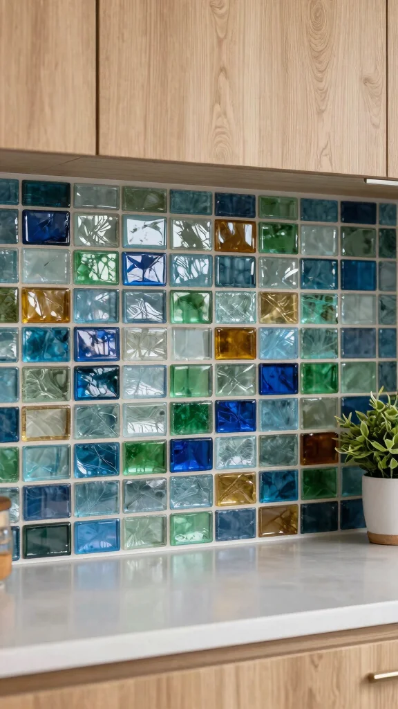 14 Kitchen Backsplash Ideas for Every Style From Classic to Bold - 1. Recycled Glass Tiles 1
