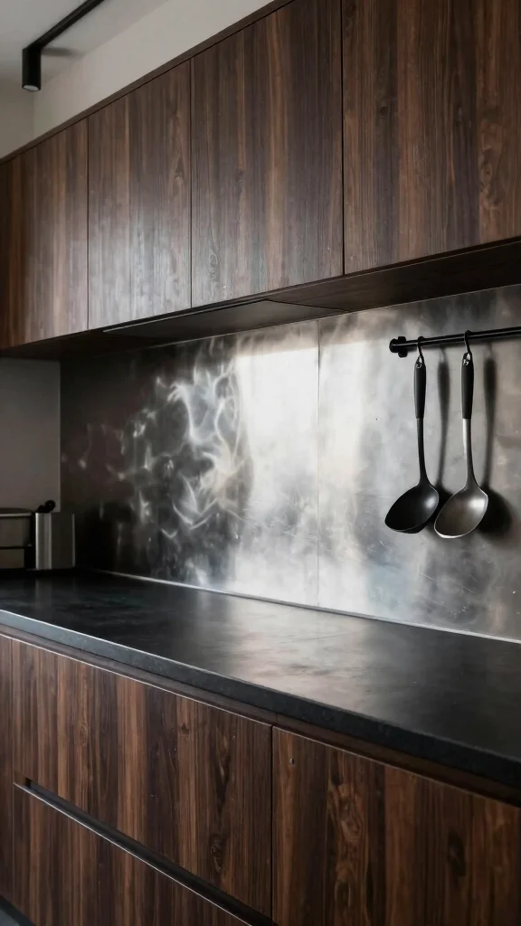 14 Kitchen Backsplash Ideas for Every Style From Classic to Bold - 9. Metallic Backsplash 1