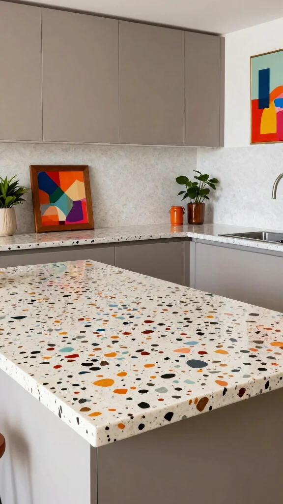 14 Kitchen Countertop Ideas for Every Style and Budget - 10. Terrazzo Countertops 1