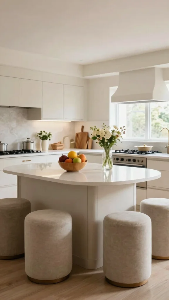 14 Kitchen Island Ideas for Extra Storage, Seating, and Style - 10. Rounded Islands for Soft Edges 1