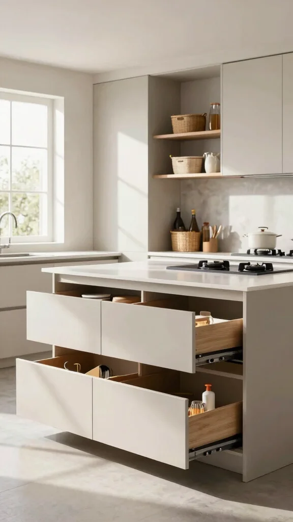 14 Kitchen Island Ideas for Extra Storage, Seating, and Style - 7. Smart Storage Solutions with Built-In Features 1