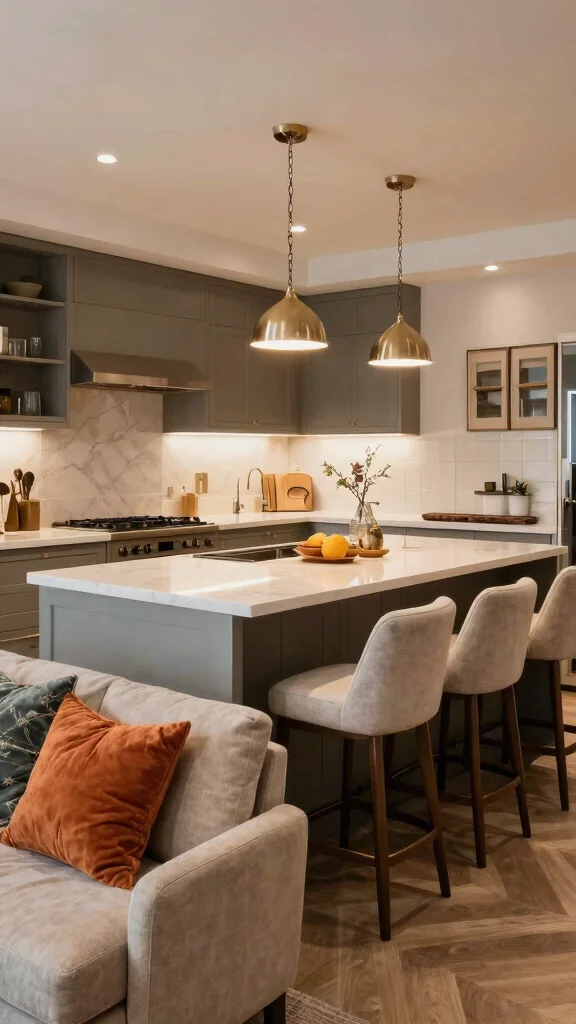 14 Kitchen Island Ideas for Extra Storage, Seating, and Style - 8. Elegant Islands with Integrated Seating 1