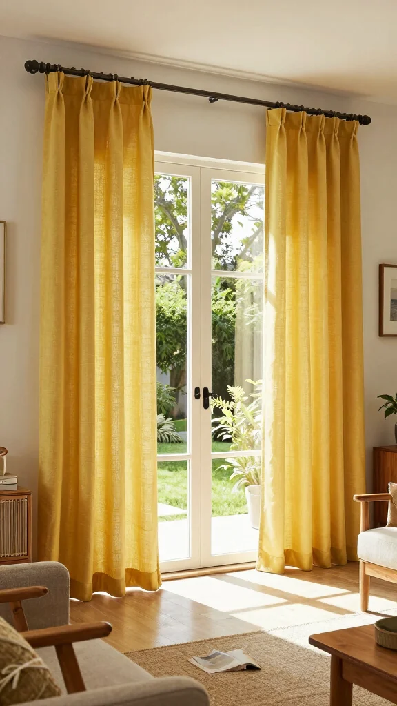 14 Living Room Curtain Ideas for Light, Privacy, and Style - 14. Outdoor-Inspired: Patio Curtains 1