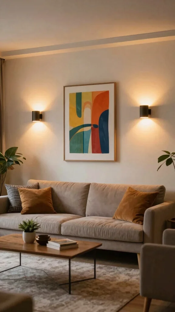 14 Living Room Lighting Ideas for a Warm and Welcoming Space - 10. Ambient Wall Sconces 1