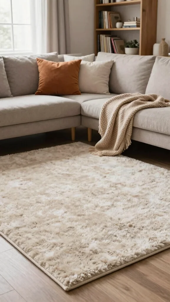 14 Living Room Rug Ideas to Ground and Define Your Space - 2. Soft and Snuggly Wool Rugs 1