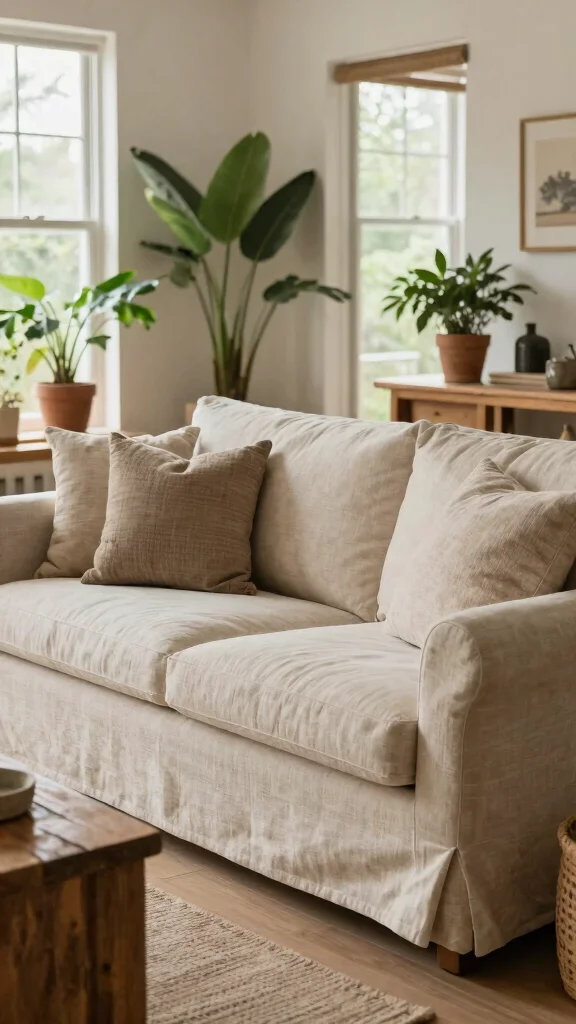14 Living Room Sofa Ideas for Comfort, Style, and the Right Fit - 7. Natural Fiber Sofas for an Earthy Touch 1