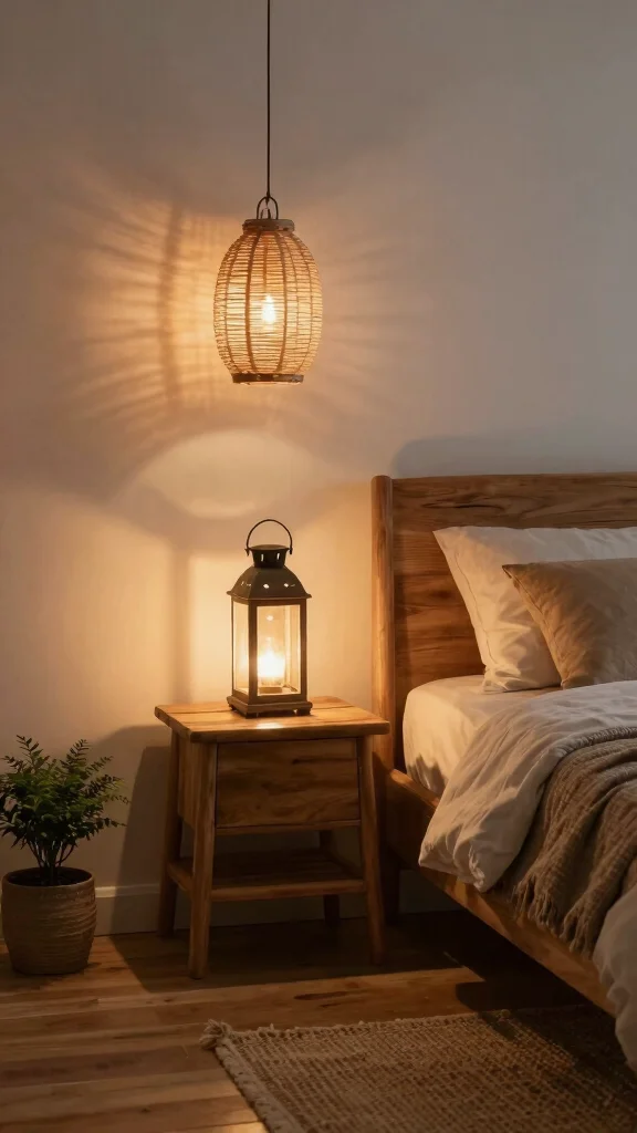 15 Bedroom Lighting Ideas for a Warm and Restful Space - 4. Lanterns for Ambient Lighting 1