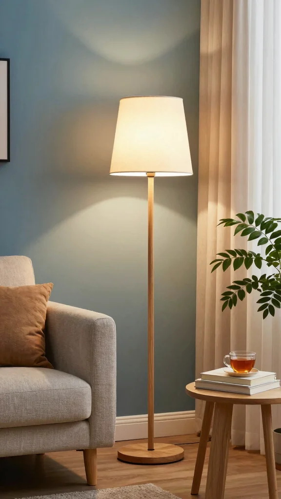 15 Bedroom Lighting Ideas for a Warm and Restful Space - 5. Eco-Conscious Floor Lamps 1