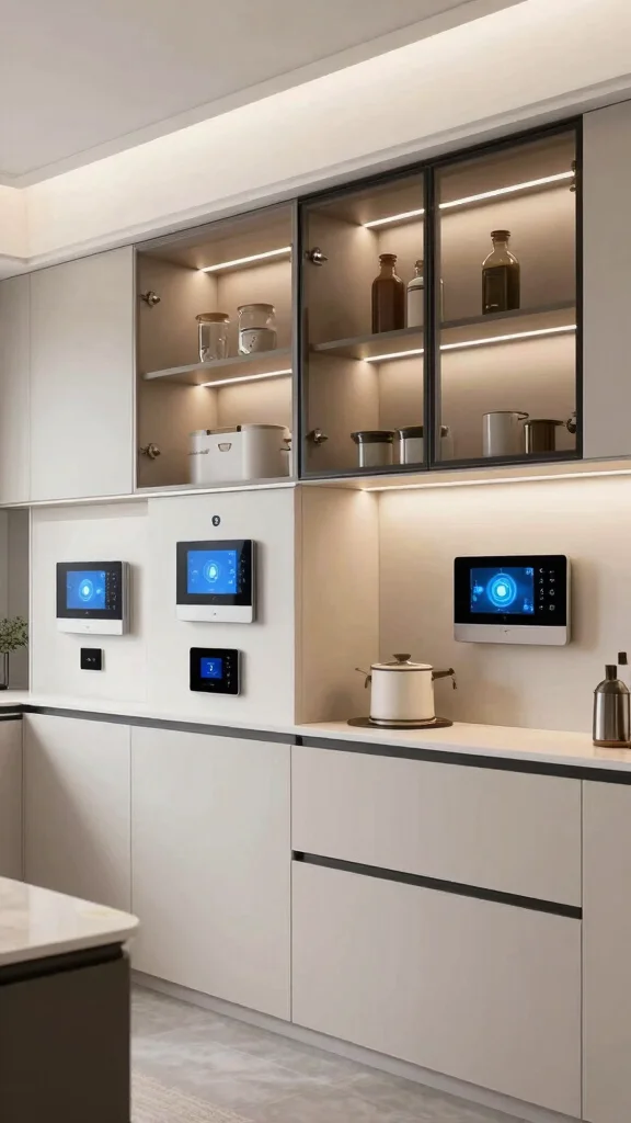 15 Kitchen Cabinet Ideas to Transform Your Kitchen Completely - 10. Smart Technology Integration 1