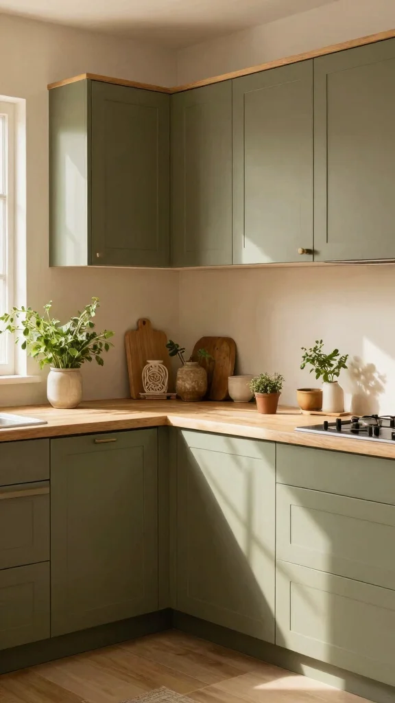 15 Kitchen Cabinet Ideas to Transform Your Kitchen Completely - 11. Earthy Tones and Textures 1