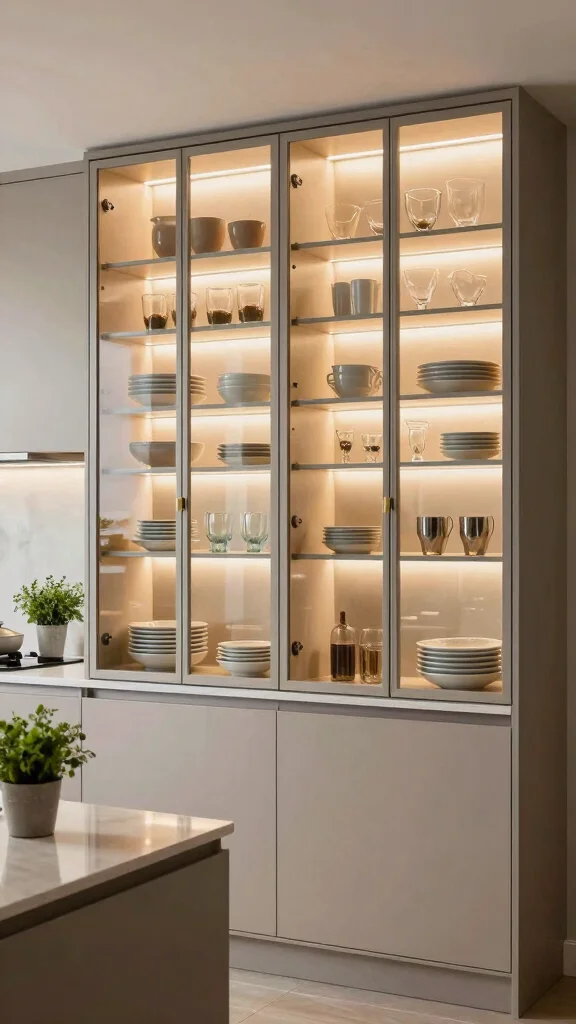 15 Kitchen Cabinet Ideas to Transform Your Kitchen Completely - 5. Glass-Front Cabinets 1
