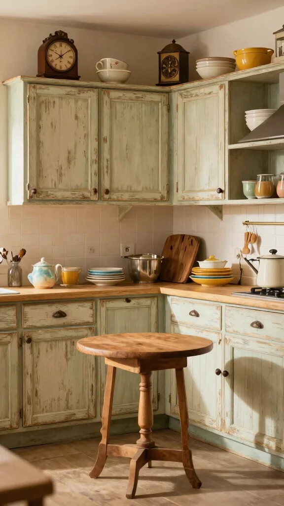 15 Kitchen Cabinet Ideas to Transform Your Kitchen Completely - 6. Vintage-Style Cabinets 1