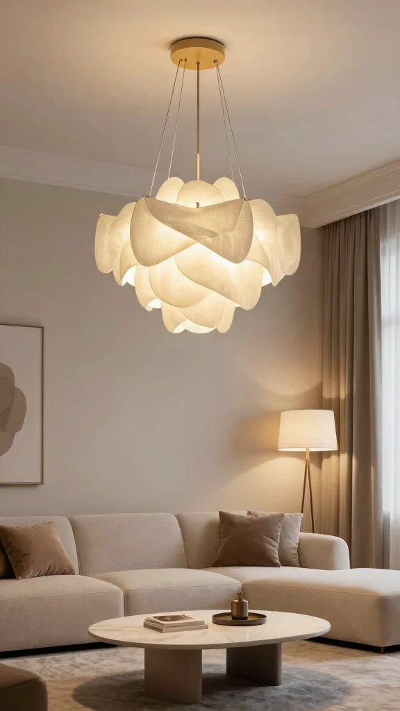 15 Living Room Furniture Ideas for Every Style and Budget - 11. Statement Lighting 1