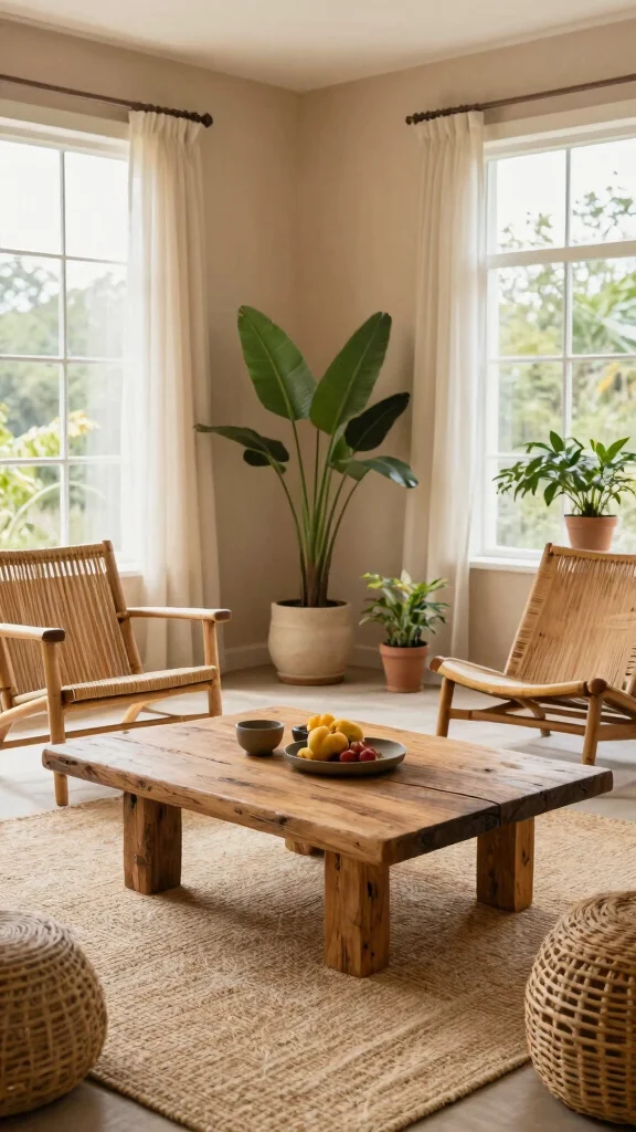 15 Living Room Furniture Ideas for Every Style and Budget - 4. Natural Materials 1