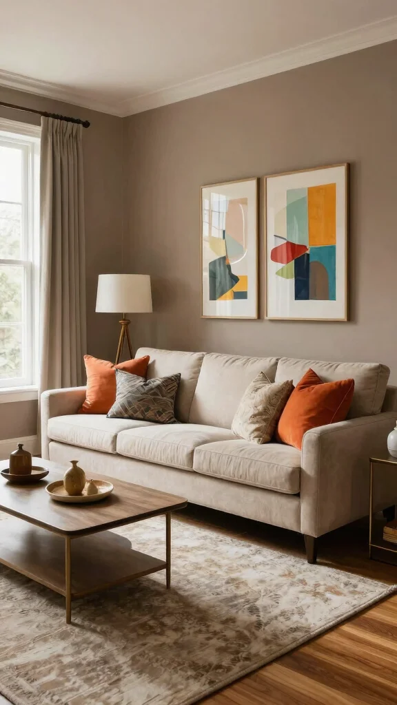 15 Living Room Paint Hues That Interior Designers Actually Use - 13. Warm Taupe 1