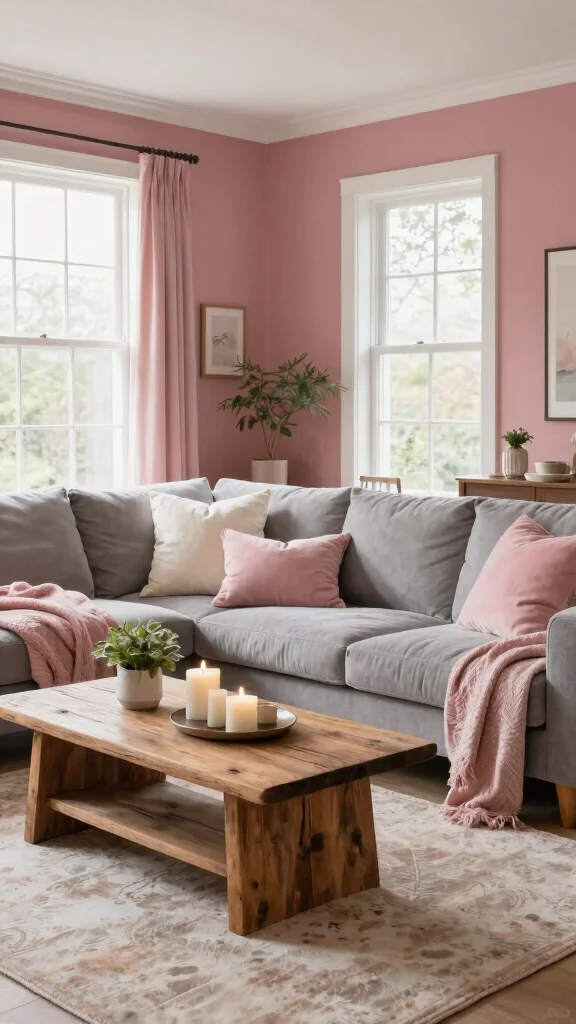 15 Living Room Paint Hues That Interior Designers Actually Use - 14. Dusty Rose 1