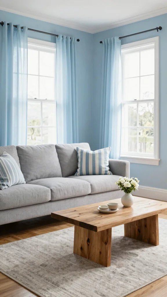 15 Living Room Paint Hues That Interior Designers Actually Use - 3. Sky Blue 1