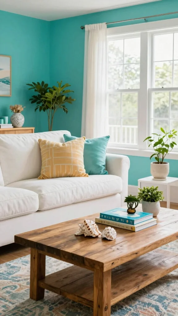 15 Living Room Paint Hues That Interior Designers Actually Use - 8. Ocean Teal 1